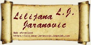 Lilijana Jaranović vizit kartica